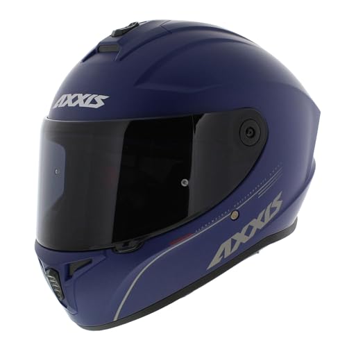Casque Axxis FF112D Draken S bleu mat taille M visière foncée