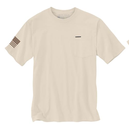 Grunt Style Basic Heavyweight Pocket Men's T-Shirt - (Sand, Large)