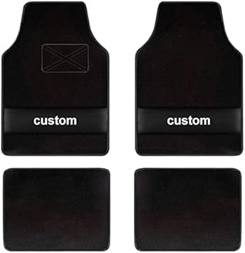 Custom Carpet Heavy Duty Set Automotive Fit for Qubo,Classic Car Floor Mat All Weather Floor Mats with Anti-Slip Heel Pad,Black