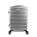 Panana 20 Inch Small Cabin Luggage Hard Shell Lightweight Travel Suitcase Spinner 4 Wheels Case, Silver