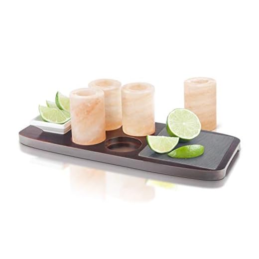 Final Touch Tequila - Juego de 7 vasos de chupito de sal