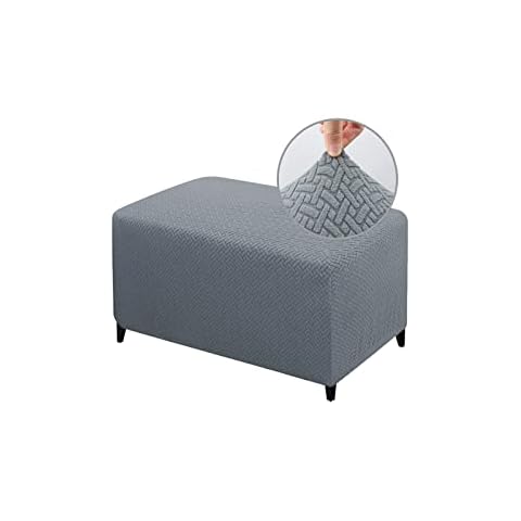 Newest Jacquard Ottoman Slipcovers Folding Storage Stool Furniture Protector Cover,For Bedroom, Lounge, Living Room Hallway,A-7▁Extra Large Cover