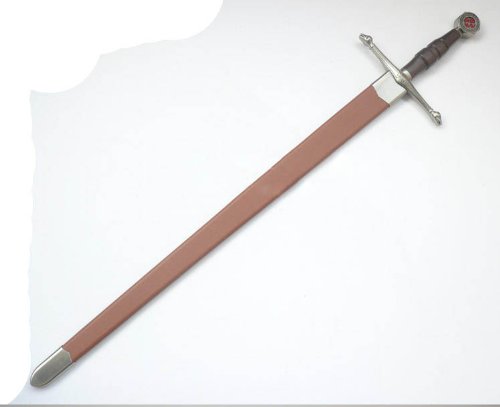 AIT Collectibles S0108 Kingdom of Heaven Crusader BALIAN of IBELIN Sword Cross Snake Heads W/Brown Scabbard 45.5"