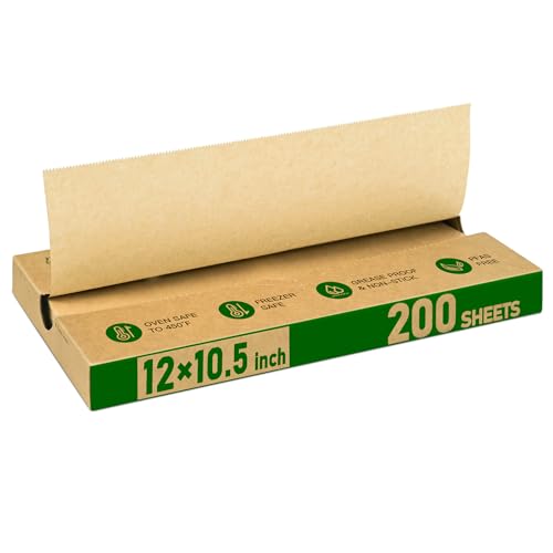 EcoDispose Precut POP UP Deli Paper Sheet Pack of 200 Interfolded Heavy Paper for Food Wrap and Serving (12 x 10-1/2 Kraft