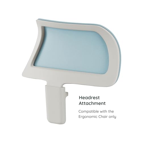 Image of Branch Adjustable Headrest Attachment - Compatible Only Ergonomic Chair - Adjustable Height for Personalized Neck and Head Support - Light Blue