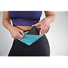 Stretchy Waist Pack, Adjustable No-Bounce Running Belt for Women and Men, Secure Extra Large Zipper Pocket, Moisture-Wicking Neoprene, Teal and Gray Fanny Bags, 2 Pack
