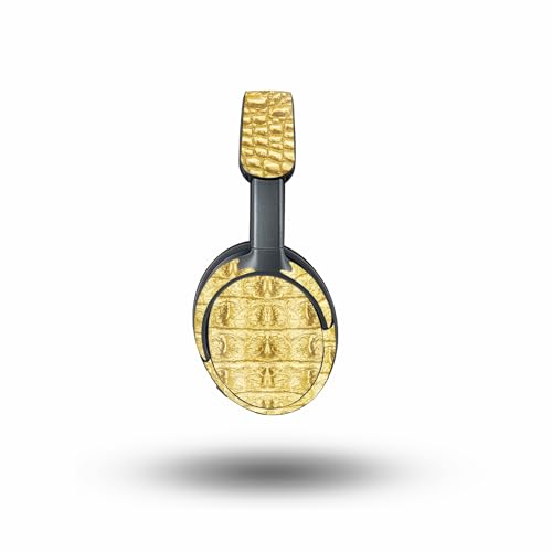 Image of MightySkins Glossy Glitter Skin Compatible with Bose QuietComfort Ultra - Golden Croc | Protective, Durable High-Gloss Glitter Finish | Easy to Apply