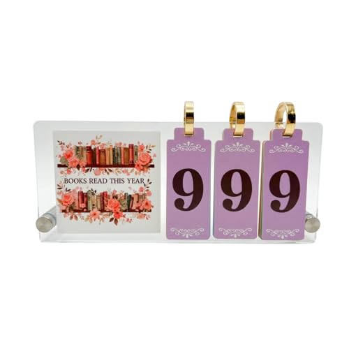 Compteur de livres en acrylique cristallin de 8.9 pouces, accessoire durable pour bibliothèque