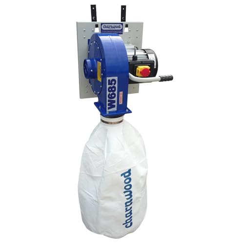 CHARNWOOD W685 Wall Mounted or Portable Woodworking Dust & Chip Extractor, 1hp