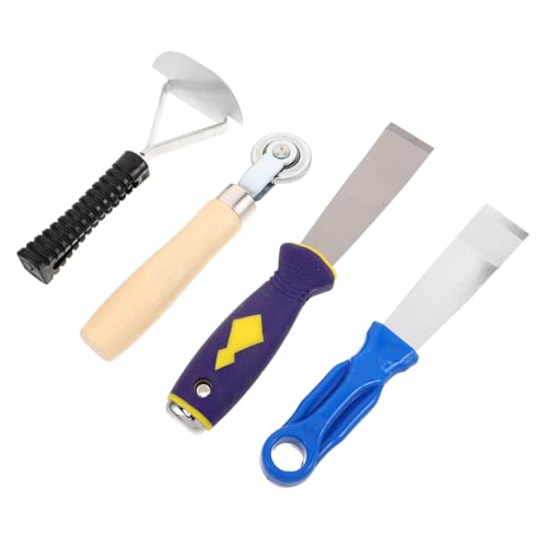 JECOMPRIS Kit De Réparation De Pneus Acier Inoxydable 4 Pièces Pour Voiture Et Vélo, Outils De Retrait De Poids, Rouleau Compacteur, Grattoir, Entretien Automobile Et Réparation Rapide