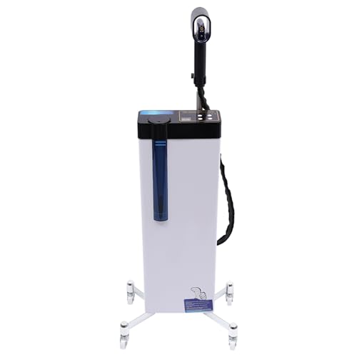 3 in 1 Hair Steamer, Adjustable Standing Nano Hair Steamer for Deep Conditioning, 1300W Vertical Beauty Salon Hair Dryers, Hair Hydration Sprayer Humidifier on Wheels for Hair Care Repair (White)