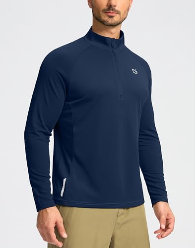 Image of G Gradual Men's Quarter Zip Pullover Running Athletic Shirts Long Sleeve | Lightweight, Quick Dry, Moisture Wicking, Sun Protection, 1 /4 Zip Golf Pullover for Men Workout, Gym, Hiking, Casual