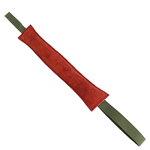 CDQL Dog Tear Bite Training Rod, Durable Leather Dog Bite Tug Toy, Resistance to Tear, Pet Dog Training Rod with Dual Handles for Dog Training