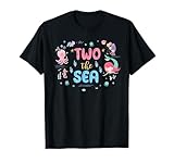 Two The Sea 2nd Birthday Outfit Girl 2 Yrs Old Sea Animals T-Shirt