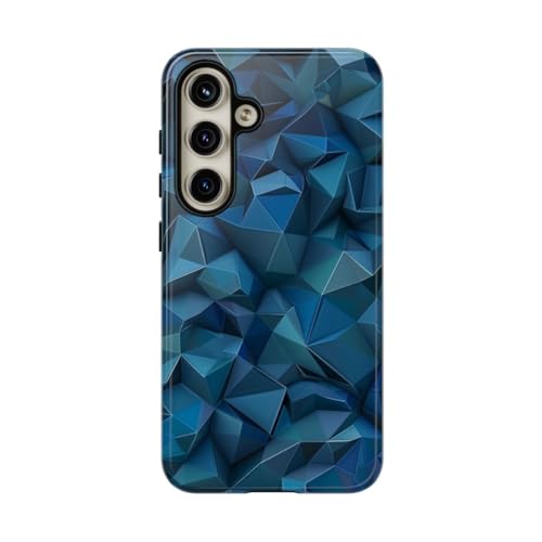 Coque Samsung S24 bleu foncé géométrique idéale pour sublimer votre style urbain
