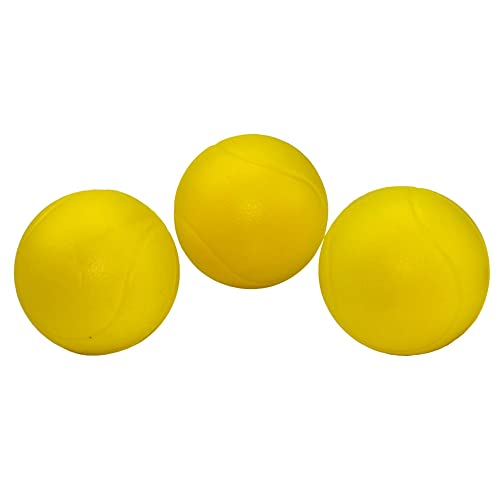 alldoro 60051 - XXL Softbälle 3er Set, Riesen Softball ca. Ø 7 cm als Zubehör für Federballset, passend für große Badminton und Tennis Schläger, Ersatz Bälle zum Spielen am Strand und Outdoor, gelb