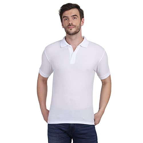 Image of INKKR Men's Casual Polo Neck Half Sleeve Solid T-Shirt (Pack-3)