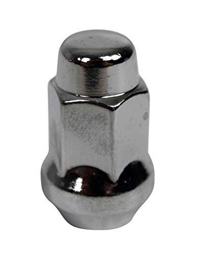 Image of MASSFX 16-Pack Durable Chrome 17mm Hex Lug Nuts, 35mm Length, & 12x1.25 Thread - Heavy Duty Replacement Lug Nuts for Golf Cart Wheels, Fits Most EZGO, Club Car & Yamaha Golf Cart Wheels