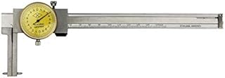 MeterTo Precision Stainless Steel Dial Caliper Cylinder Head Inside Groove Jaw 50mm Range 0-200mm Jaw Tip 30mm Resolution 0.02mm