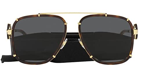 Versace Man Sunglasses Black Frame, Dark Grey Lenses, 60MM2