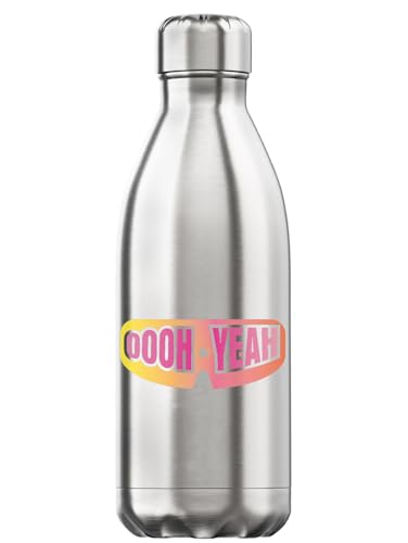 OOOH YEAH Vakuumisolierte Thermo-Trinkflasche, Silber
