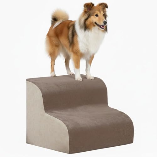 Lifetips シェットランドシープドッグ ペットステップ 階段 スロープ 室内用 犬 猫 小型犬 シニア犬 高齢犬 介護 段差解消 滑り止め 多機能 収納付き ハウス 洗えるカバー ソファ ベッド用 2段 3段 ゆるやか 昇降台 踏み台 ドッグステップ