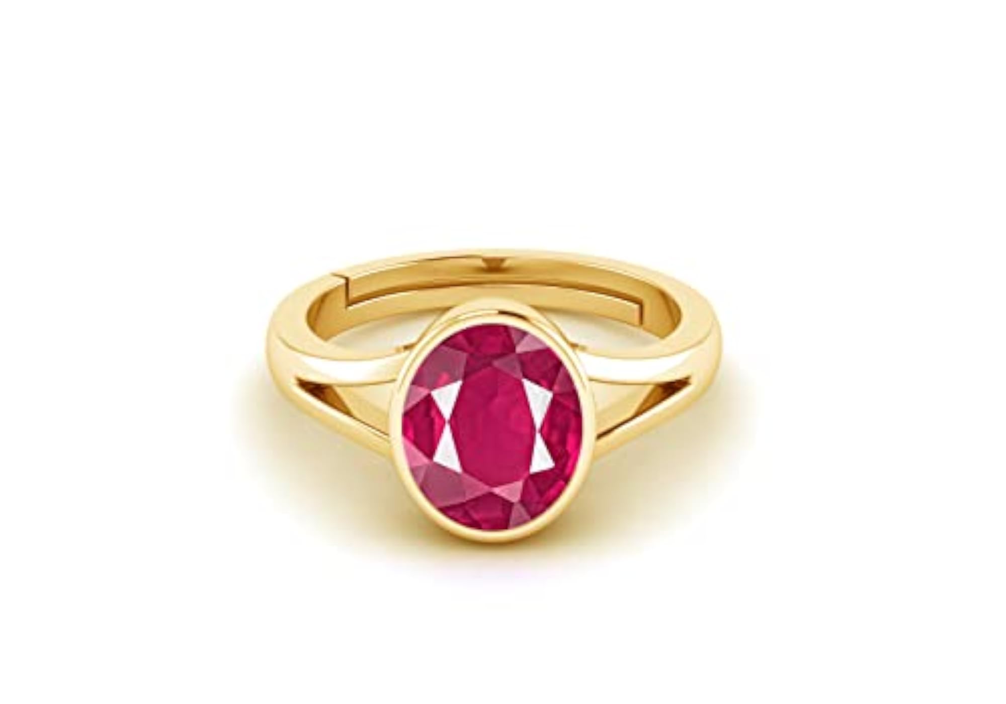 15.25 Ratti Ruby Panchdhatu Gold Plated Ring for Astrological Purposes
