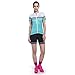 Womens Cycling Jersey Short Sleeve Ladies Bike Shirt Cycle Tops with Pockets Full-Zip Green