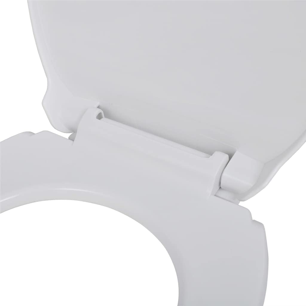 Asiento de inodoro con descenso automático, 2 unidades, plástico blanco, tapa de inodoro de cierre suave, asiento universal con bisagra, extraíble, silencioso, fácil montaje para baño, familia