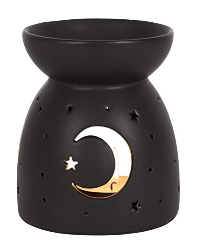 Horror-Shop Lampada di Profumo Nera con Luna E Stelle
