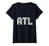 Photo Gallery donna atl - atlanta a t l maglietta con collo a v Photo Gallery donna atl - atlanta a t l maglietta con collo a v