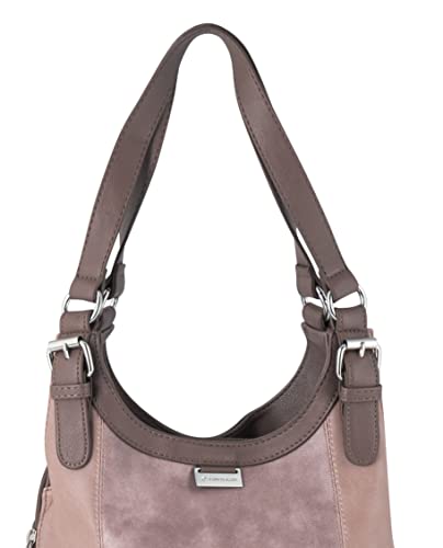 TOM TAILOR bags Juna Damen Shopper Umhängetasche Reißverschluss Klein Rosa