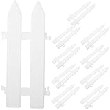 FUNOMOCYA 10 Stück Teiliges Weißes Kunststoff-gartenzaun- Robuste Rasenkante für Gartendekoration Langlebiger Sichtschutzzaun für Rasen Blumenbeete und Landschaftsschutz