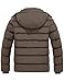 wantdo Men's Winter Travel Coat Puffer Jacket with Removable Hood (Brown, Small)