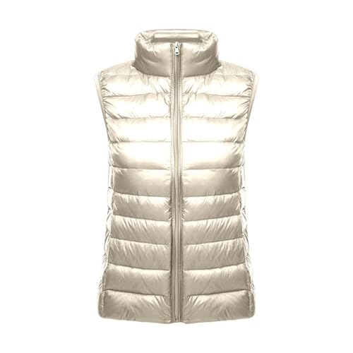 Chaleco ligero de plumón mujer chaqueta de invierno sin mangas ropa exterior S