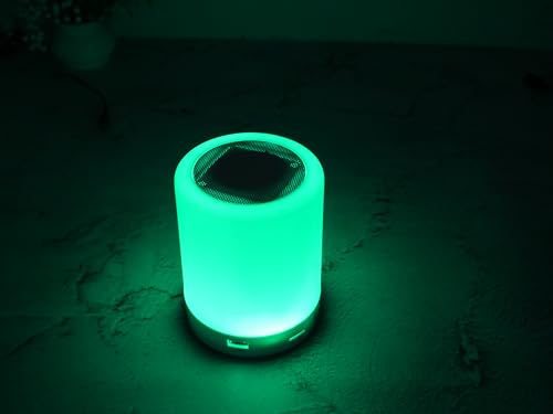 Image of Gift Me Bazar Led Touch Speaker with Portable Night Light | Smart Colour Changing Touch Control | Wireless Bluetooth Speaker | Bedside Table Lamp with Multicolored