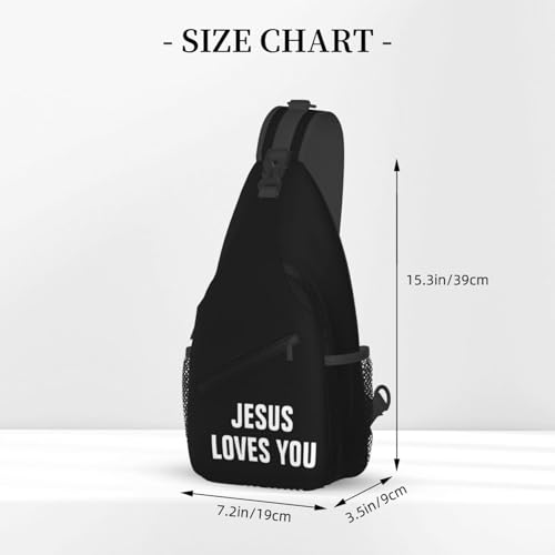Jesus Love You Sling Backpack Shoulder Chest Bag For Men Women Hiking Travel Crossbody Daypack3