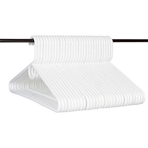 Neaties USA Made Super Heavy Duty Perchas de plástico blanco, 30 unidades