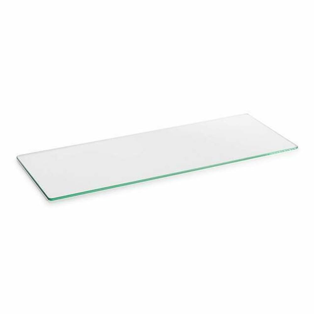 Clear Tempered Glass Shelf Panel Storage Sheet Shelving Display Bathroom Shelves Floating Toughened Straight Glass Shelf (1, 120CM X 30CM X 0.6CM)