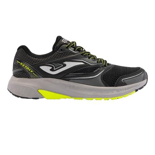 Joma Zapatillas VITALY Men 2434 Negro Amarillo (RVITALW2434, Sistema Tallas Calzado EU, Adulto, Hombre, Números, Mediano, 43)