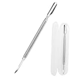 Cuticle Pusher Nail Polish Remover 2-in-1 Cuticle Trimmer Nail Care Tool Cuticle Pusher with 2 Ends Stainless Steel Manicure Tool (Pointed end)