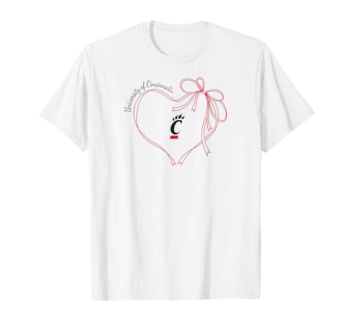 Cincinnati Bearcats Bow Heart Officially Licensed T-Shirt