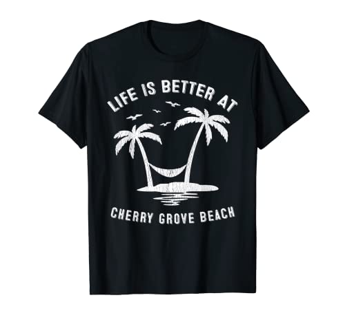 Cherry Grove Beach South Carolina Famiglia Vacanza Vintage Maglietta