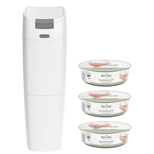 Spross Windeleimer inkl. 3 Nachfüllkassetten - geruchsdichtes...