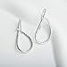 925 Sterling Silver Handmade Hammered Teardrop Dangling Drop Earrings for Women Trendy