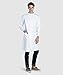 Dr. James Premium Howie Style Unisex Lab Coat for Men & Women, Cuffed Sleeves, Classic Fit, Snap Closing, 43