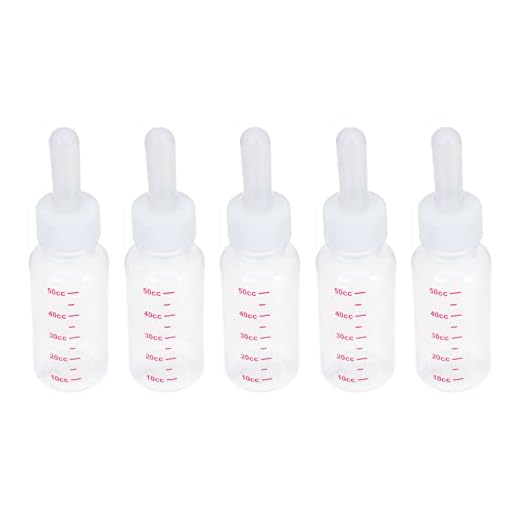 Husdjurs Hund Utfodring Amning Flaska: Katt Valp Små Husdjur Mjölk Matare Medicin Utfodring Containers Mini Bröstvårtor Små Husdjur Utfodring Verktyg 50Ml