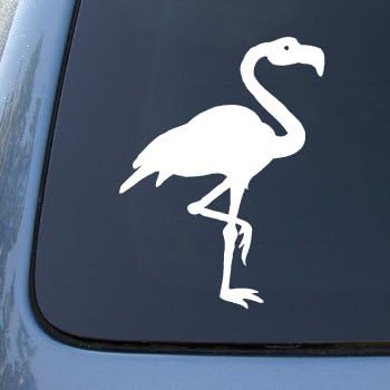 Flamingo - Car, Truck, Notebook, Vinyl Decal Sticker #2302 | Vinyl Color: White