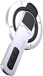 Poignée de téléphone pour Magsafe iPhone Support de sangle 360°Roration Téléphone Kickstand Silicone Finger Ring Innovative Pressure-Relief Damping Charnière Design with Magnet Ring Compatible Tous les téléphones (Blanc)