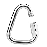 Diseño del triángulo: Estas carabineras marinas Triangle están disponibles para vincular 3 artículos para ser una articulación en forma de T.También es adecuado para colgar un columpio o hamaca.
